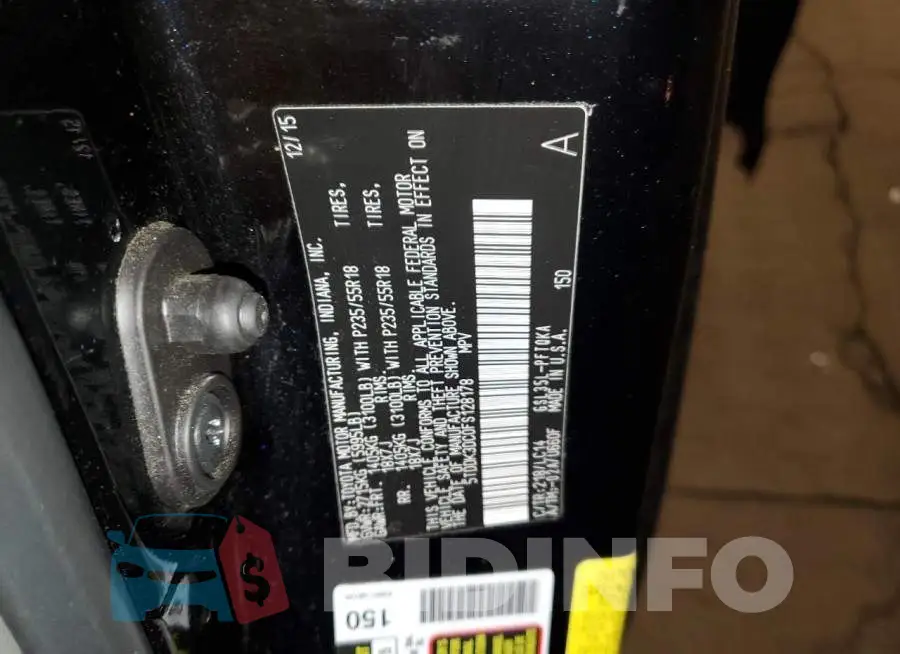 5TDDK3DC0FS128178 Photo# 14