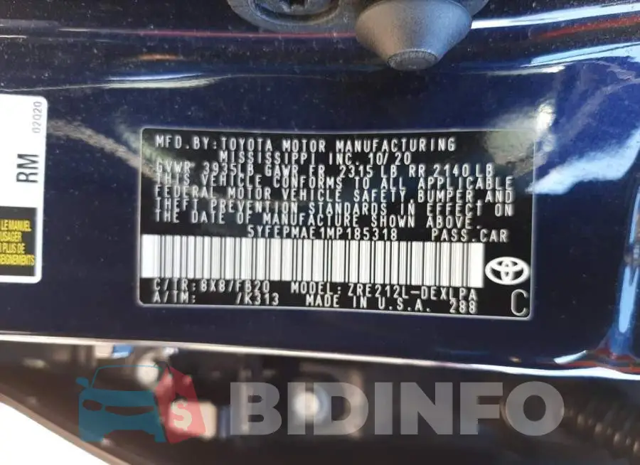 5YFEPMAE1MP185318 Photo# 10