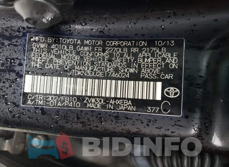 JTDKN3DU2E1746024 Photo# 13
