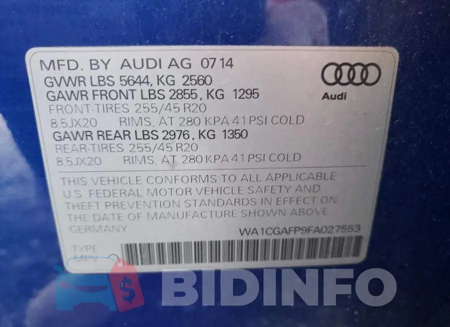 WA1CGAFP9FA027553 Photo# 10