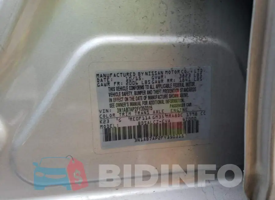3N1AB7AP2FY350315 Photo# 13