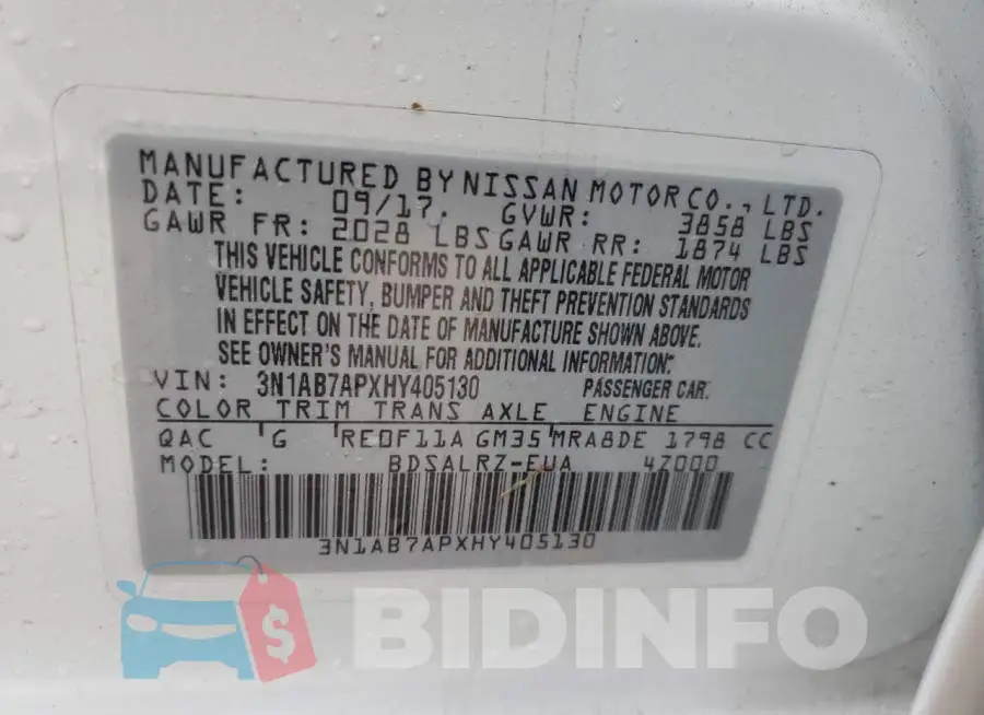 3N1AB7APXHY405130 Photo# 12