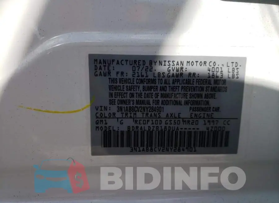 3N1AB8CV2NY284901 Photo# 10
