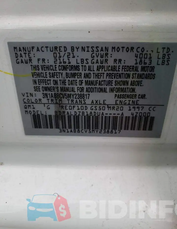 3N1AB8CV5MY238817 Photo# 12