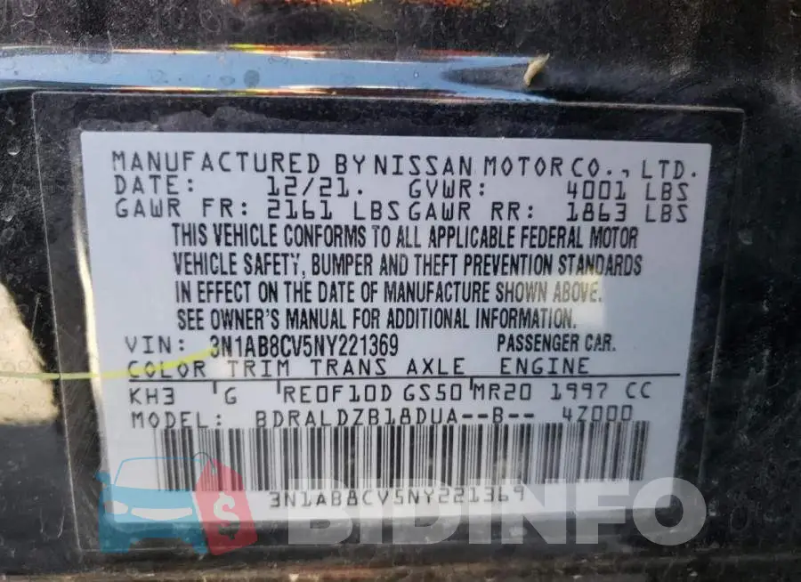 3N1AB8CV5NY221369 Photo# 13