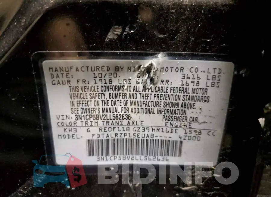 3N1CP5BV2LL562636 Photo# 13