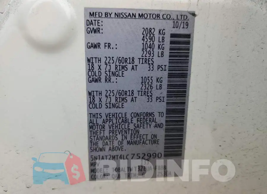 5N1AT2MT4LC752990 Photo# 13