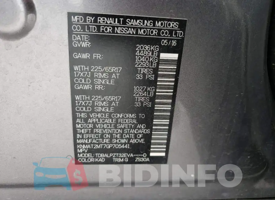 KNMAT2MT7GP705441 Photo# 13