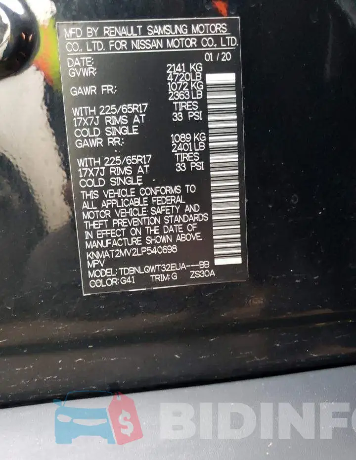 KNMAT2MV2LP540698 Photo# 13