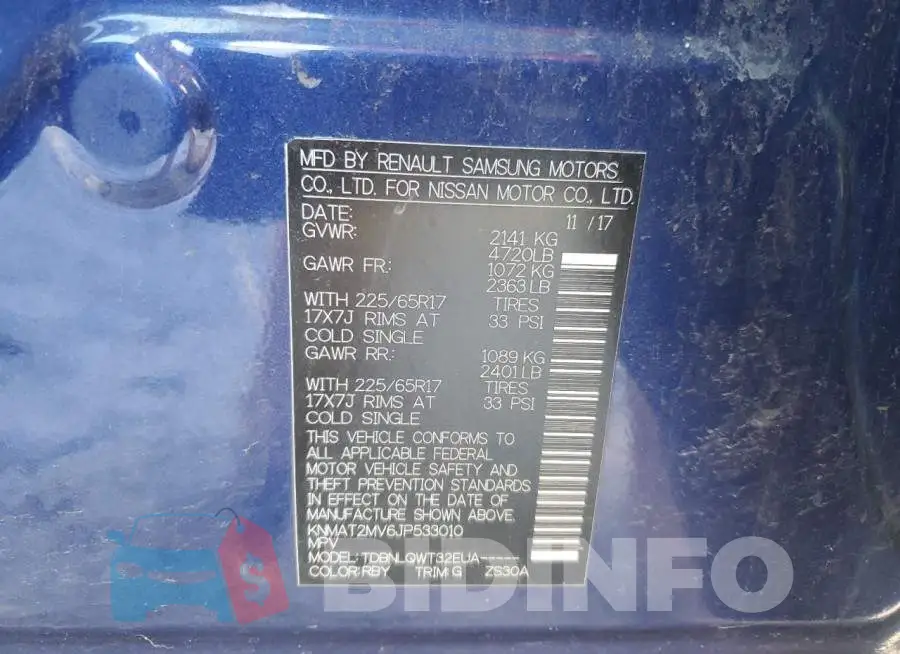 KNMAT2MV6JP533010 Photo# 10