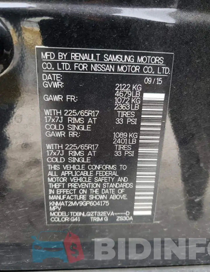 KNMAT2MV9GP604175 Photo# 13