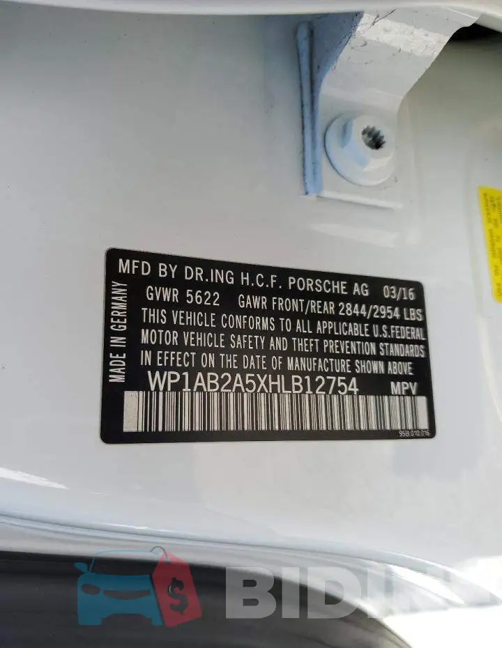 WP1AB2A5XHLB12754 Photo# 14