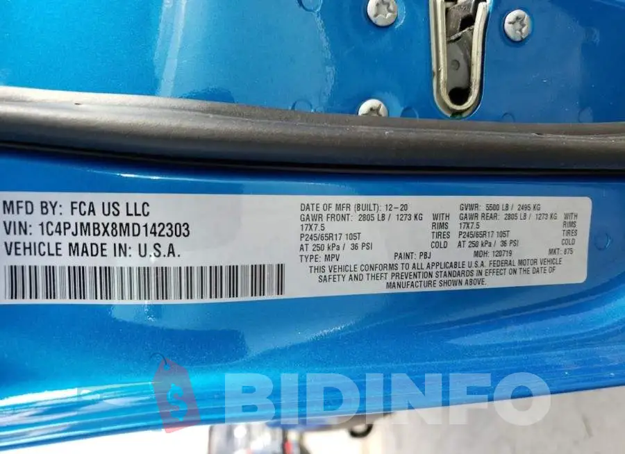 1C4PJMBX8MD142303 Photo# 13