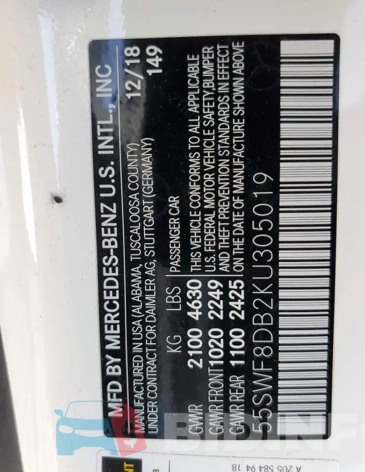55SWF8DB2KU305019 Photo# 13