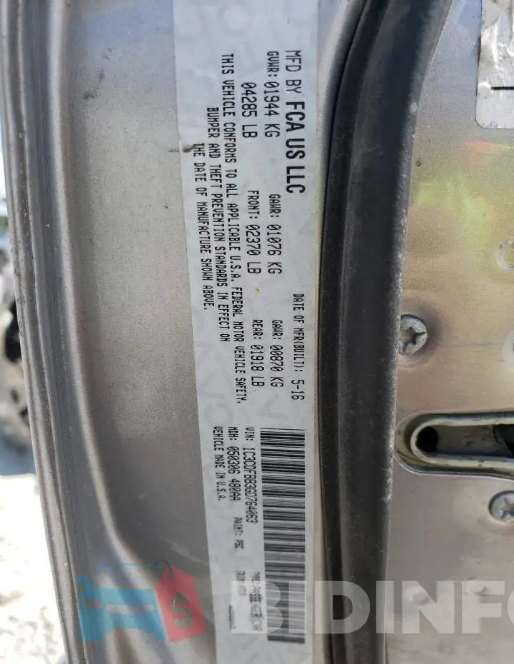 1C3CDFBB3GD764063 Photo# 10