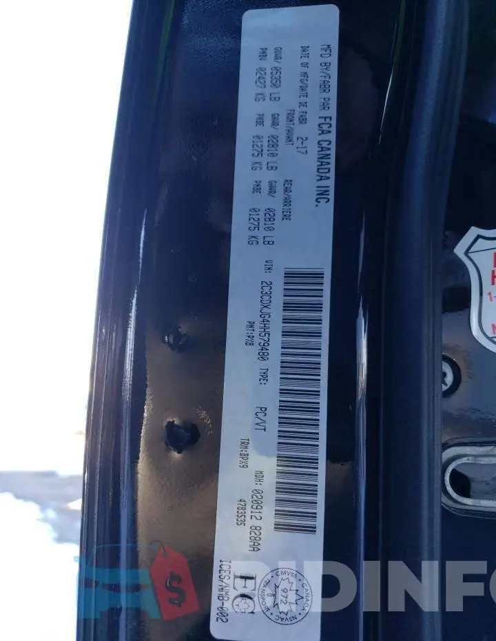 2C3CDXJG4HH579480 Photo# 12
