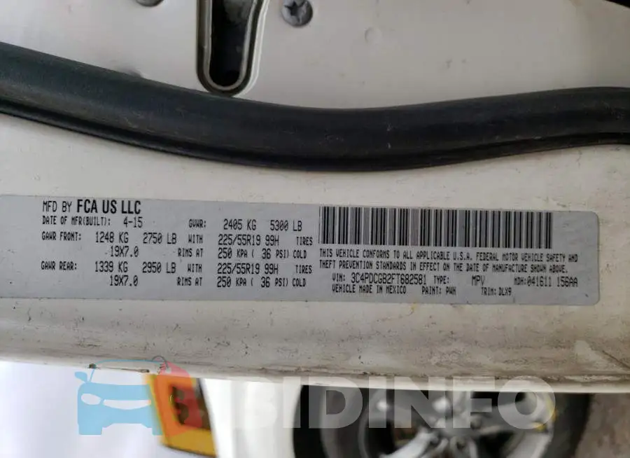 3C4PDCGB2FT682581 Photo# 13