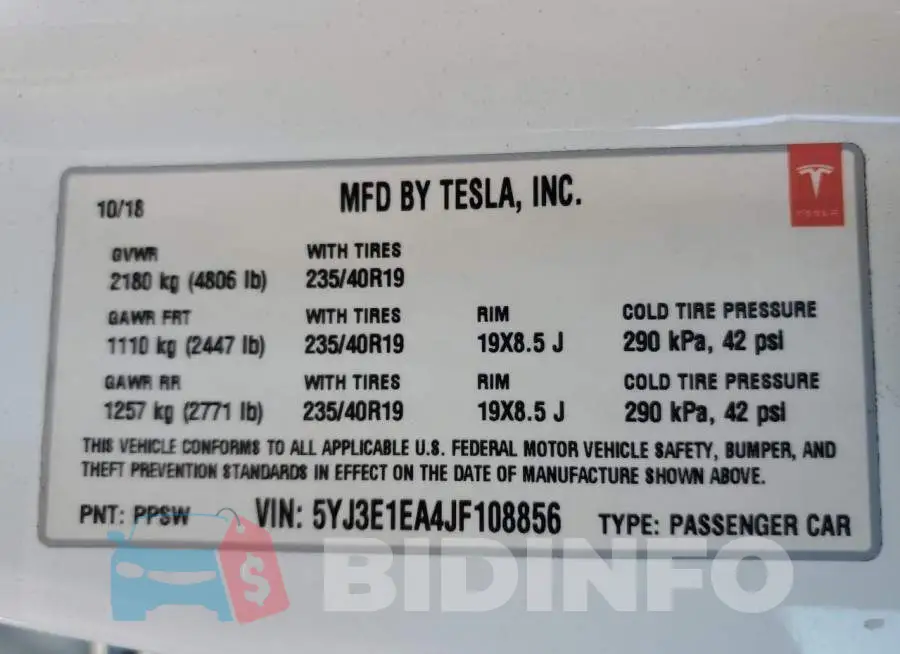 5YJ3E1EA4JF108856 Photo# 13