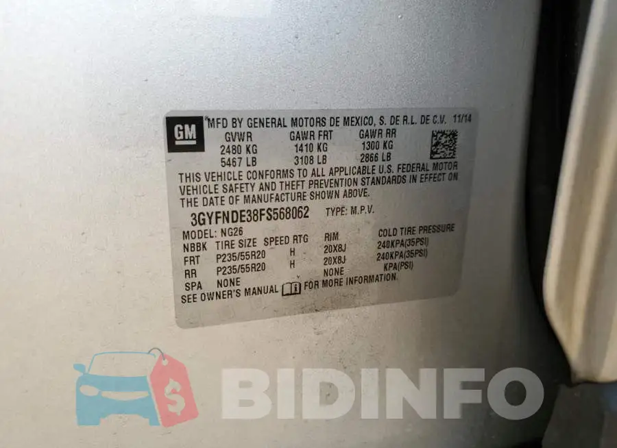 3GYFNDE38FS568062 Photo# 12