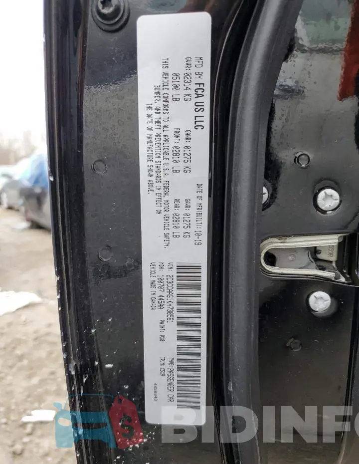 2C3CCAAG1KH738561 Photo# 12