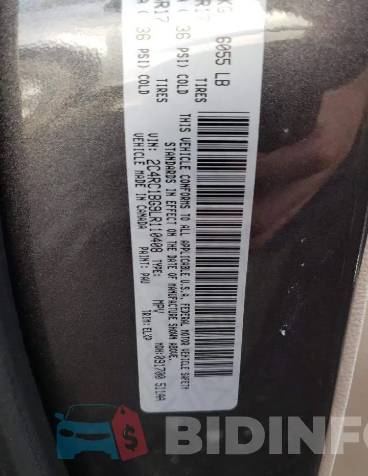 2C4RC1BG9LR110408 Photo# 10