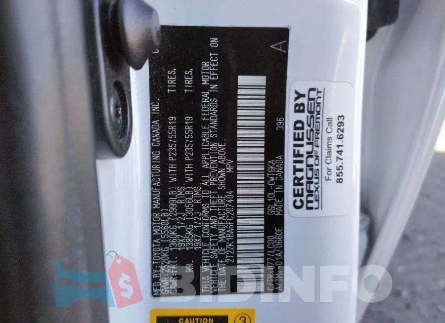 2T2ZK1BA6FC207404 Photo# 12