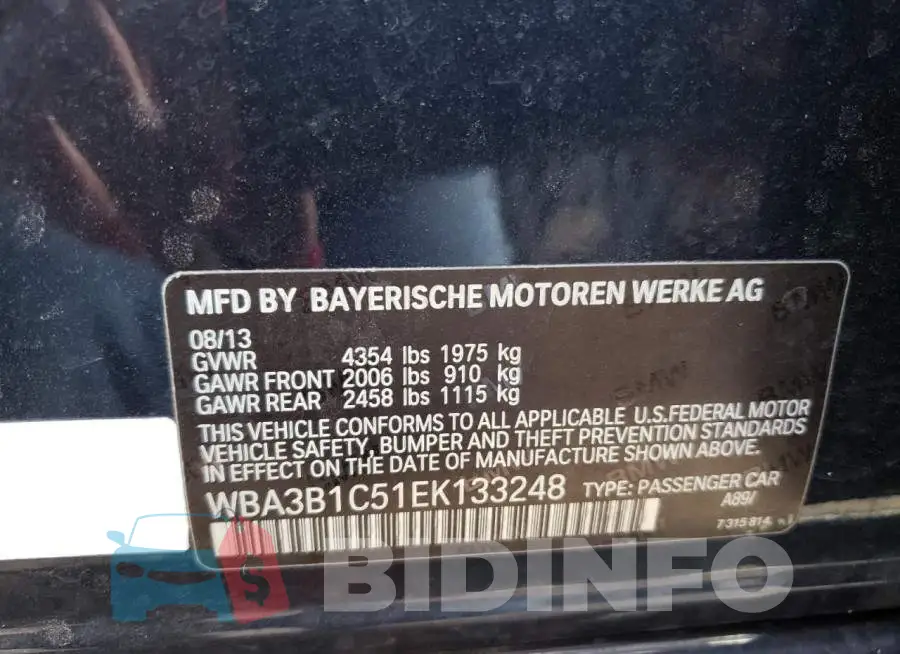 WBA3B1C51EK133248 Photo# 13