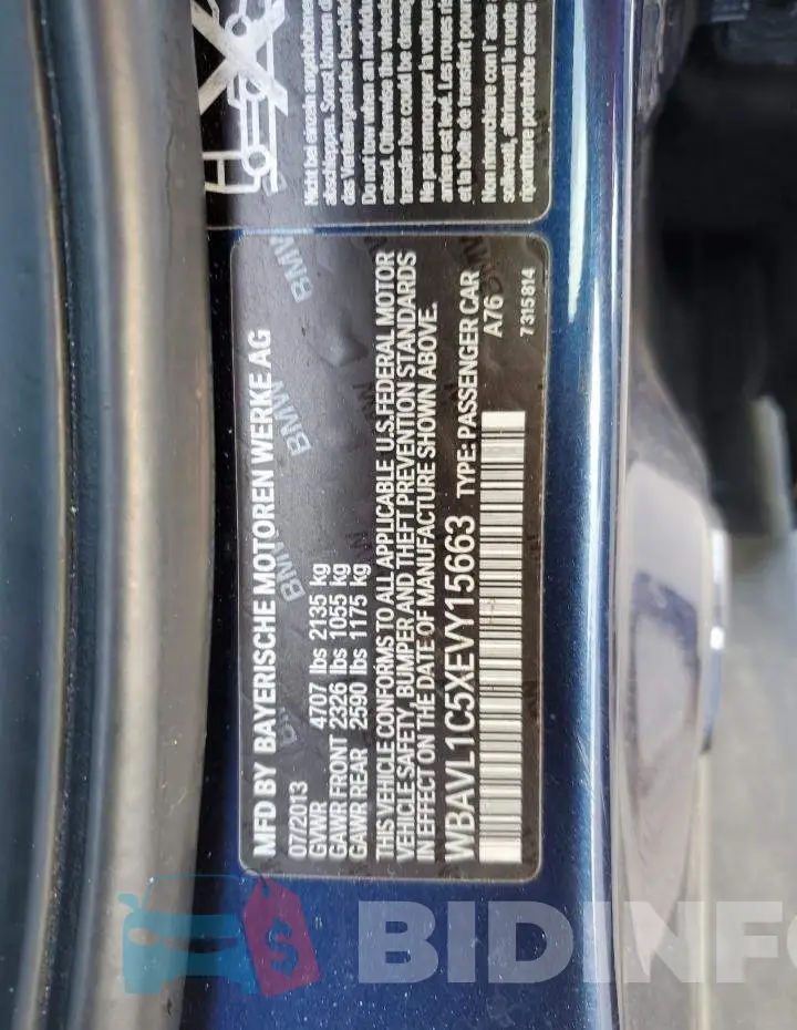 WBAVL1C5XEVY15663 Photo# 13