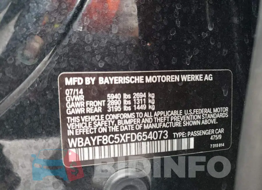 WBAYF8C5XFD654073 Photo# 13