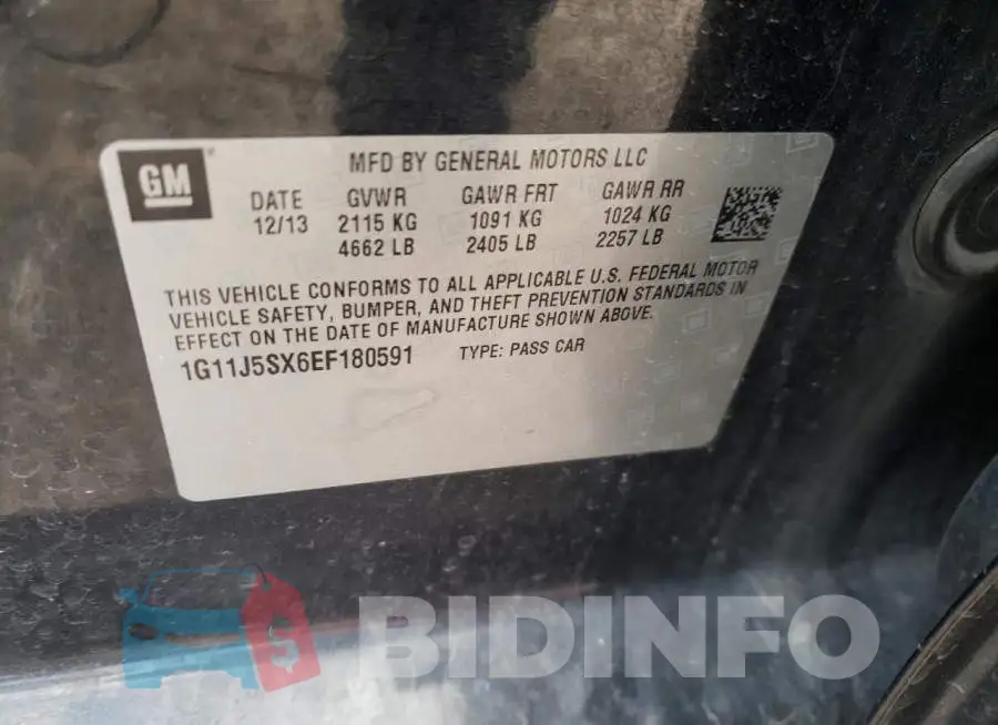 1G11J5SX6EF180591 Photo# 12