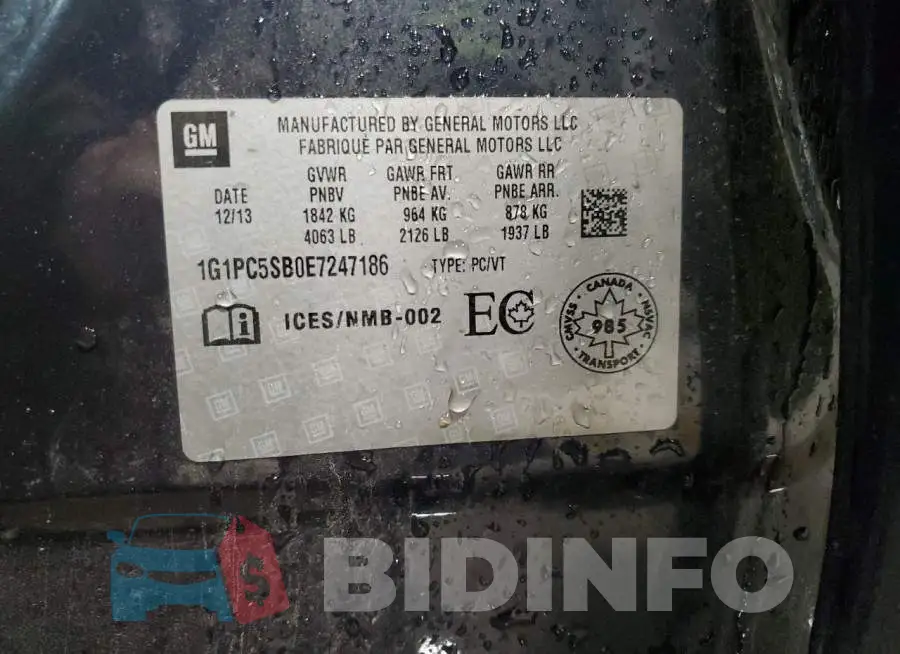 1G1PC5SB0E7247186 Photo# 12