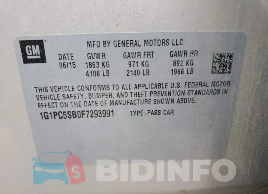 1G1PC5SB0F7293991 Photo# 13