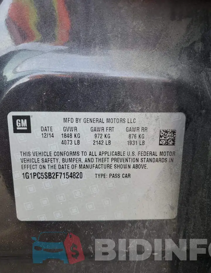 1G1PC5SB2F7154820 Photo# 12
