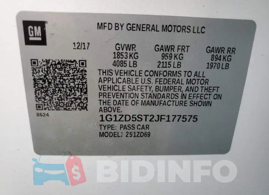 1G1ZD5ST2JF177575 Photo# 12