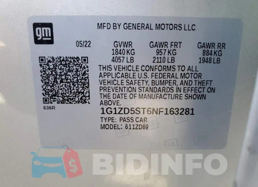 1G1ZD5ST6NF163281 Photo# 12