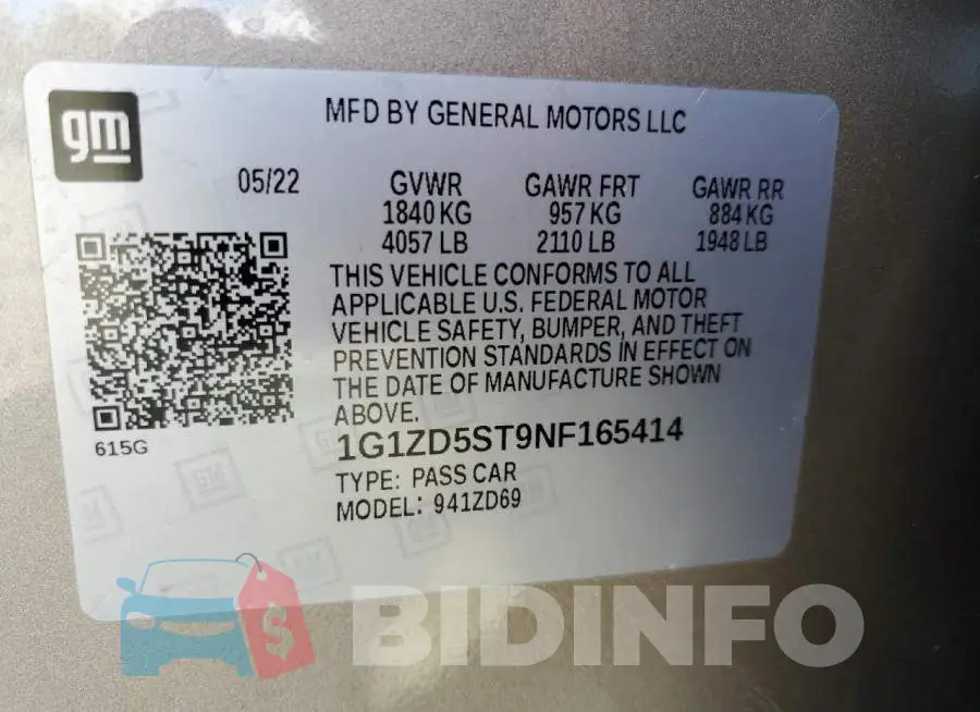 1G1ZD5ST9NF165414 Photo# 12