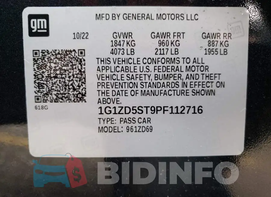 1G1ZD5ST9PF112716 Photo# 12