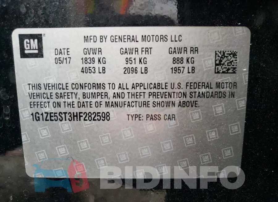 1G1ZE5ST3HF282598 Photo# 12