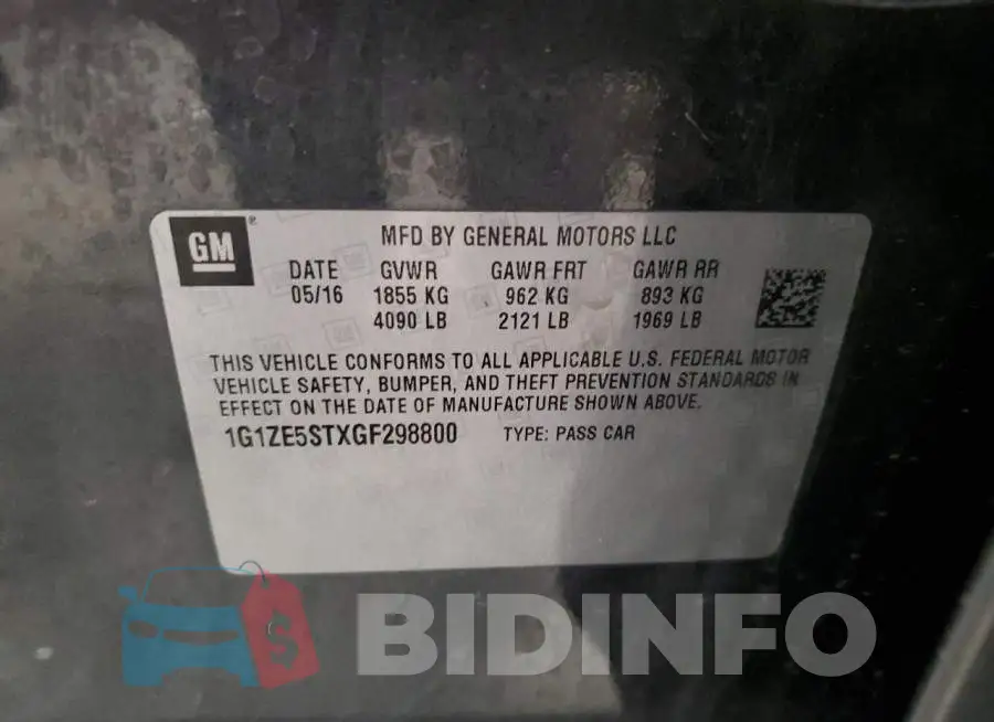 1G1ZE5STXGF298800 Photo# 10