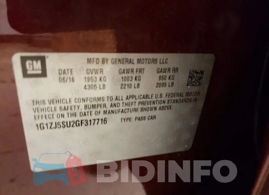 1G1ZJ5SU2GF317716 Photo# 10