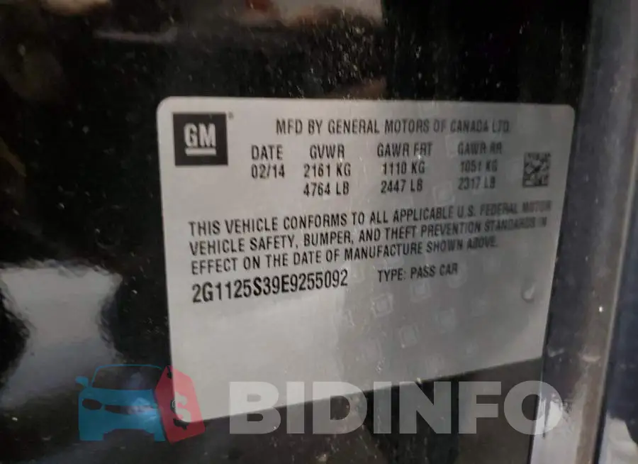 2G1125S39E9255092 Photo# 13