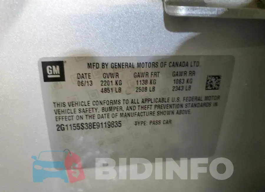2G1155S38E9119835 Photo# 12