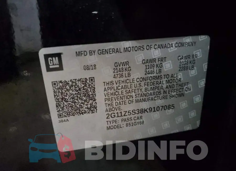 2G11Z5S38K9107085 Photo# 12