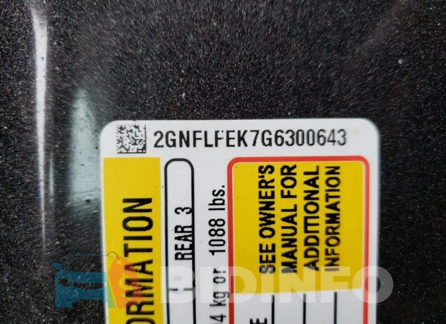 2GNFLFEK7G6300643 Photo# 14