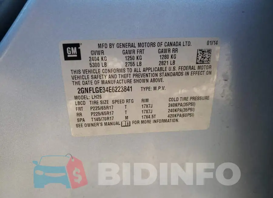 2GNFLGE34E6223841 Photo# 12