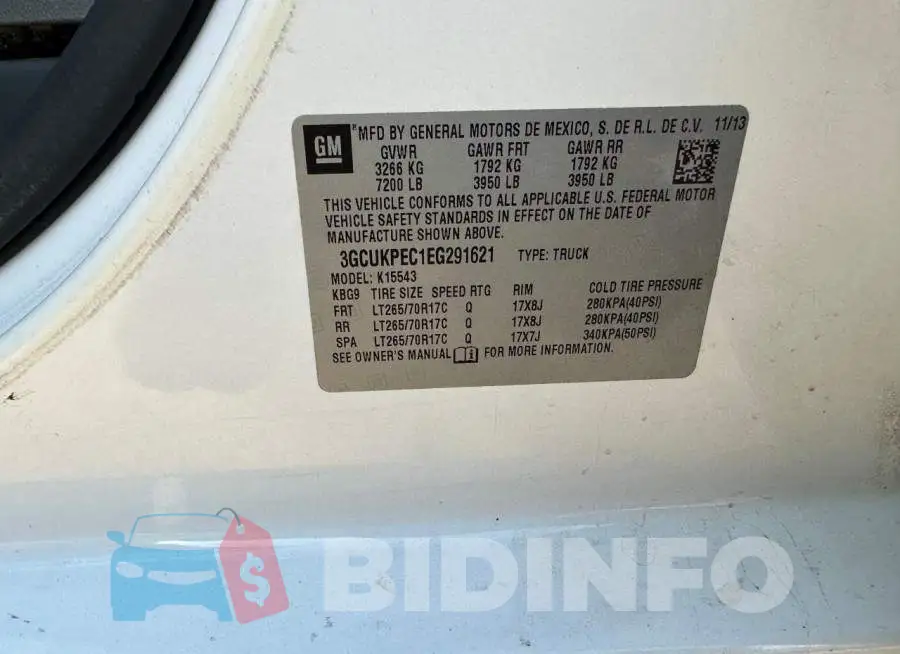 3GCUKPEC1EG291621 Photo# 10
