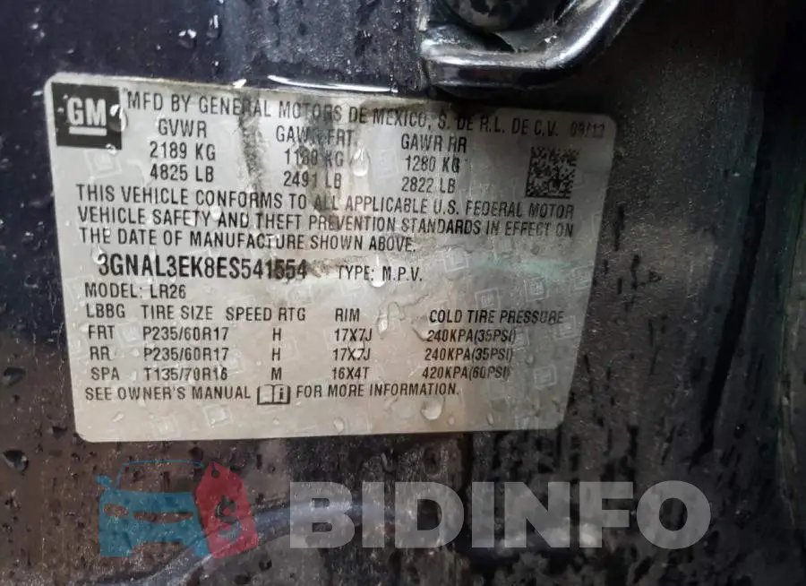 3GNAL3EK8ES541554 Photo# 10