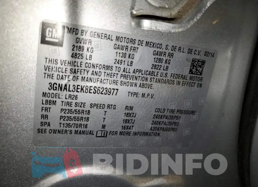 3GNAL3EK8ES623977 Photo# 13