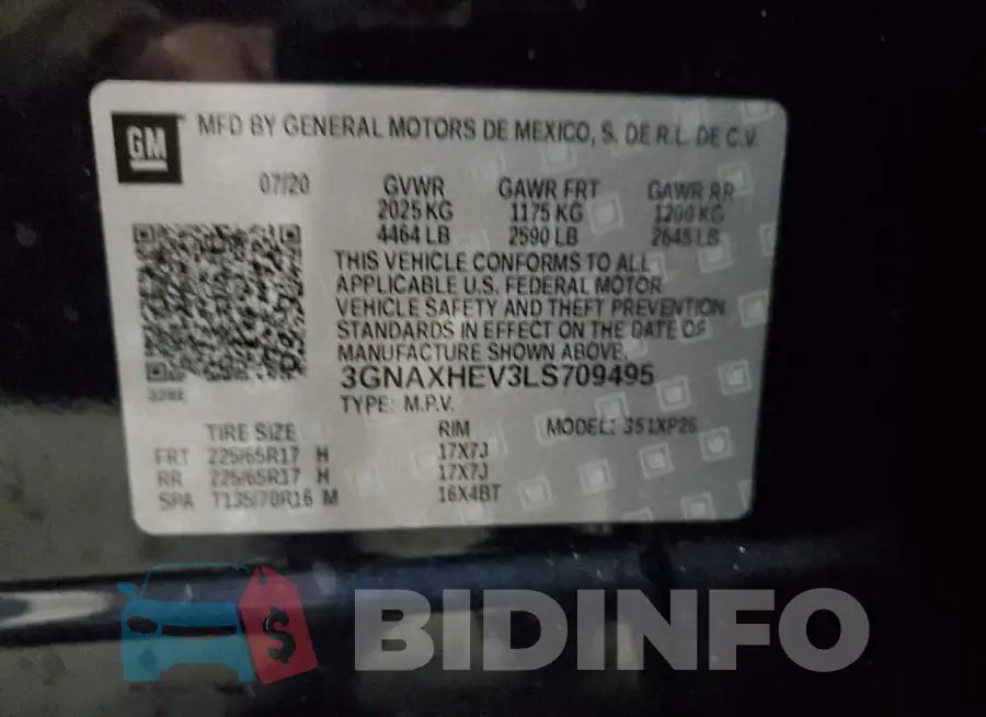 3GNAXHEV3LS709495 Photo# 13