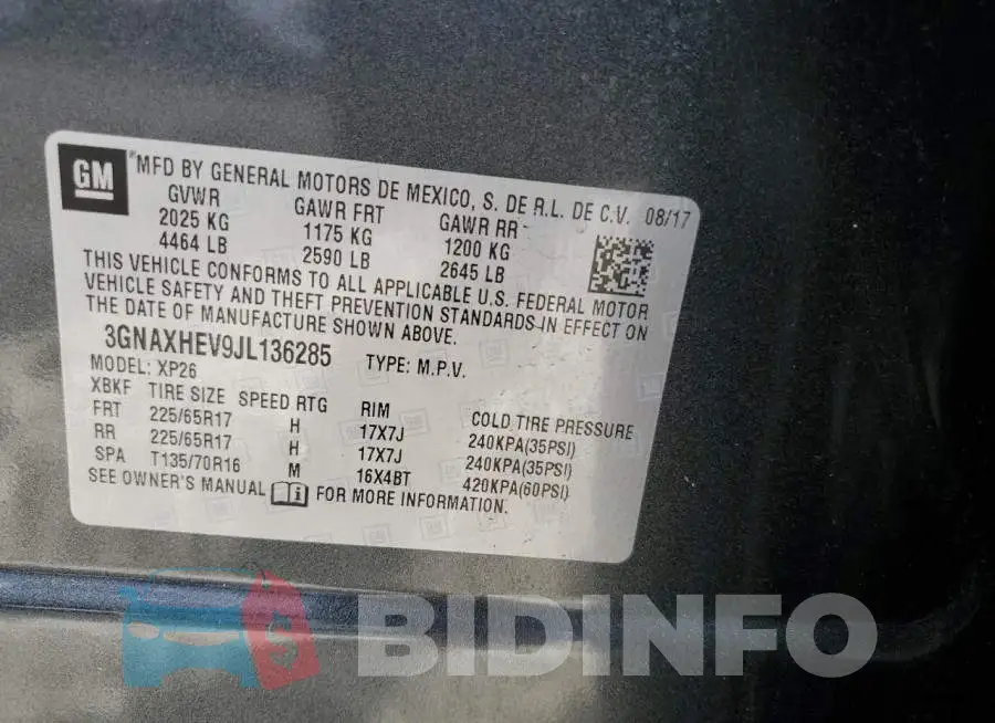 3GNAXHEV9JL136285 Photo# 12